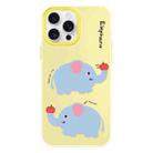 For iPhone 16 Pro Max Skin Feeling Jelly TPU Hybrid PC Phone Case(Elephant Yellow) - 1