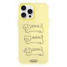 For iPhone 16 Pro Max Skin Feeling Jelly TPU Hybrid PC Phone Case(Animal Lines Yellow) - 1