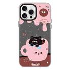 For iPhone 16 Pro Max Skin Feeling Jelly TPU Hybrid PC Phone Case(Teacup Puppy Black) - 1