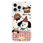 For iPhone 16 Pro Skin Feeling Jelly TPU Hybrid PC Phone Case(Hamburger Dachshund Beige) - 1