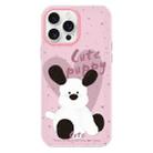 For iPhone 16 Pro Skin Feeling Jelly TPU Hybrid PC Phone Case(Puppy Pillow Pink) - 1