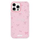 For iPhone 16 Pro Skin Feeling Jelly TPU Hybrid PC Phone Case(Love Bow Pink) - 1