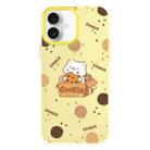 For iPhone 16 Plus Skin Feeling Jelly TPU Hybrid PC Phone Case(Bear Cookies Yellow) - 1