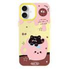 For iPhone 16 Plus Skin Feeling Jelly TPU Hybrid PC Phone Case(Teacup Puppy Yellow) - 1