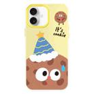 For iPhone 16 Plus Skin Feeling Jelly TPU Hybrid PC Phone Case(Celebration Cookies Yellow) - 1