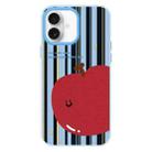 For iPhone 16 Skin Feeling Jelly TPU Hybrid PC Phone Case(Big Apple Blue) - 1