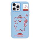 For iPhone 15 Pro Max Skin Feeling Jelly TPU Hybrid PC Phone Case(Koala Blue) - 1