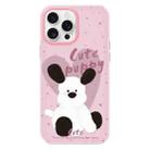 For iPhone 15 Pro Max Skin Feeling Jelly TPU Hybrid PC Phone Case(Puppy Pillow Pink) - 1