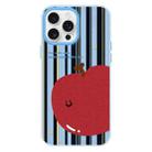 For iPhone 15 Pro Skin Feeling Jelly TPU Hybrid PC Phone Case(Big Apple Blue) - 1