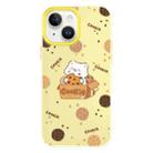 For iPhone 15 Plus Skin Feeling Jelly TPU Hybrid PC Phone Case(Bear Cookies Yellow) - 1