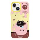 For iPhone 15 Plus Skin Feeling Jelly TPU Hybrid PC Phone Case(Teacup Puppy Yellow) - 1