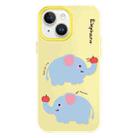 For iPhone 15 Skin Feeling Jelly TPU Hybrid PC Phone Case(Elephant Yellow) - 1