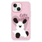 For iPhone 14 Plus Skin Feeling Jelly TPU Hybrid PC Phone Case(Puppy Pillow Pink) - 1