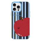 For iPhone 14 Pro Skin Feeling Jelly TPU Hybrid PC Phone Case(Big Apple Blue) - 1