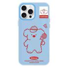 For iPhone 13 Pro Max Skin Feeling Jelly TPU Hybrid PC Phone Case(Koala Blue) - 1