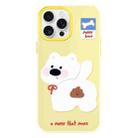 For iPhone 13 Pro Max Skin Feeling Jelly TPU Hybrid PC Phone Case(Pooping Puppy Yellow) - 1