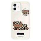 For iPhone 12 Skin Feeling Jelly TPU Hybrid PC Phone Case(Leopard Bear White) - 1