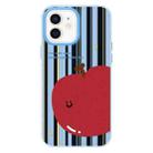 For iPhone 12 Skin Feeling Jelly TPU Hybrid PC Phone Case(Big Apple Blue) - 1