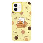 For iPhone 12 Skin Feeling Jelly TPU Hybrid PC Phone Case(Bear Cookies Yellow) - 1