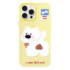 For iPhone 12 Pro Skin Feeling Jelly TPU Hybrid PC Phone Case(Pooping Puppy Yellow) - 1