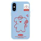 For iPhone X / XS Skin Feeling Jelly TPU Hybrid PC Phone Case(Koala Blue) - 1