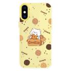 For iPhone X / XS Skin Feeling Jelly TPU Hybrid PC Phone Case(Bear Cookies Yellow) - 1