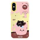 For iPhone X / XS Skin Feeling Jelly TPU Hybrid PC Phone Case(Teacup Puppy Yellow) - 1