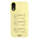 For iPhone XR Skin Feeling Jelly TPU Hybrid PC Phone Case(Animal Lines Yellow) - 1