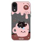 For iPhone XR Skin Feeling Jelly TPU Hybrid PC Phone Case(Teacup Puppy Black) - 1