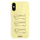 For iPhone XS Max Skin Feeling Jelly TPU Hybrid PC Phone Case(Animal Lines Yellow) - 1