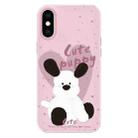 For iPhone XS Max Skin Feeling Jelly TPU Hybrid PC Phone Case(Puppy Pillow Pink) - 1