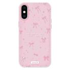 For iPhone XS Max Skin Feeling Jelly TPU Hybrid PC Phone Case(Love Bow Pink) - 1