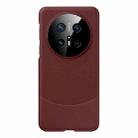 For Huawei Mate 70 Pro / 70 Pro+ Lens Protection PC Hybrid Plain Leather Phone Case(Red) - 1