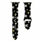 For Apple Watch 46mm / 49mm / 45mm / 44mm Christmas Pattern Silicone Watch Band(Snowflake Black) - 2