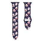 For Apple Watch 46mm / 49mm / 45mm / 44mm Christmas Pattern Silicone Watch Band(Santa Claus Blue) - 2