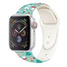 For Apple Watch 46mm / 49mm / 45mm / 44mm Christmas Pattern Silicone Watch Band(Snow Christmas) - 1