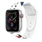 For Apple Watch 46mm / 49mm / 45mm / 44mm Christmas Pattern Silicone Watch Band(White Christmas) - 1