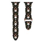 For Apple Watch 46mm / 49mm / 45mm / 44mm Christmas Pattern Silicone Watch Band(Black Deer) - 2