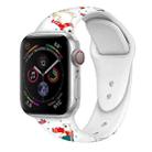 For Apple Watch 46mm / 49mm / 45mm / 44mm Christmas Pattern Silicone Watch Band(Happy Skiing Bear) - 1