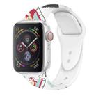 For Apple Watch 42mm / 41mm / 40mm / 38mm Christmas Pattern Silicone Watch Band(Santa Claus) - 1