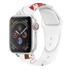 For Apple Watch 42mm / 41mm / 40mm / 38mm Christmas Pattern Silicone Watch Band(Christmas Snowman) - 1