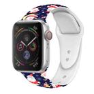 For Apple Watch 42mm / 41mm / 40mm / 38mm Christmas Pattern Silicone Watch Band(Santa Claus Blue) - 1