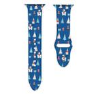 For Apple Watch 42mm / 41mm / 40mm / 38mm Christmas Pattern Silicone Watch Band(Small Snowman Blue) - 2