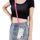 For Samsung Galaxy S24 FE 5G GKK Space Series Full Coverage Phone Case with Crossbody Rope(Pink) - 3