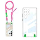 For Samsung Galaxy S25 Ultra 5G GKK Space Series Full Coverage Phone Case with Crossbody Rope(Pink) - 1
