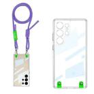 For Samsung Galaxy S25 Ultra 5G GKK Space Series Full Coverage Phone Case with Crossbody Rope(Purple) - 1
