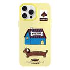 For iPhone 16 Pro Max Skin Feeling Jelly TPU Hybrid PC Phone Case(Dog House Yellow) - 1