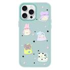 For iPhone 16 Pro Max Skin Feeling Jelly TPU Hybrid PC Phone Case(Star Animal Light Green) - 1