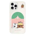 For iPhone 16 Pro Max Skin Feeling Jelly TPU Hybrid PC Phone Case(Birthday Puppy Beige) - 1