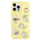 For iPhone 16 Pro Skin Feeling Jelly TPU Hybrid PC Phone Case(Daze Cat Yellow) - 1
